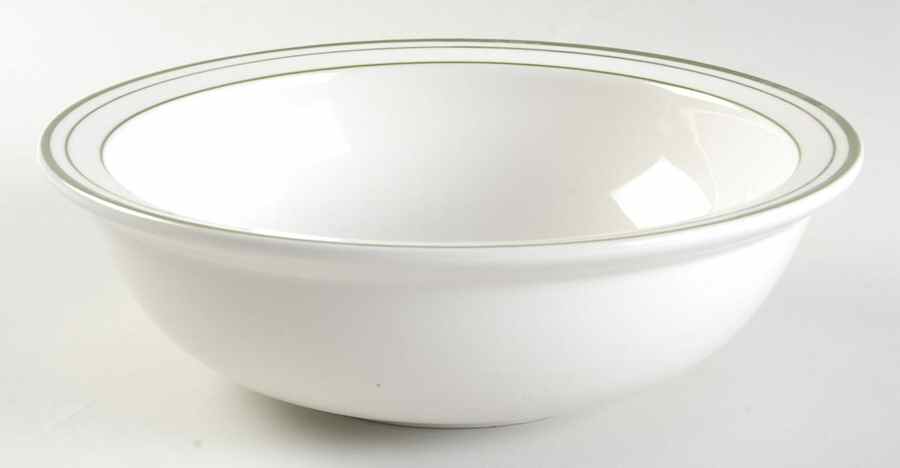 Green Band 9" Round Vegetable Bowl by Lynn's China-1