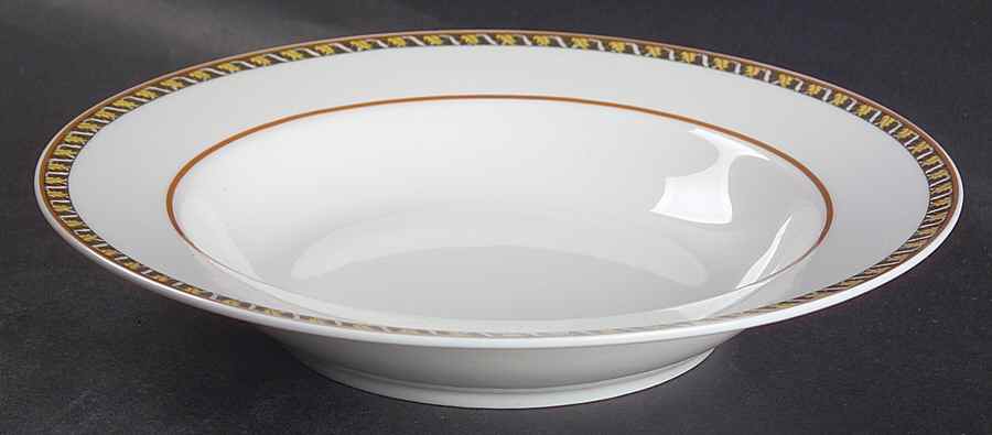 Chardonnay Rim Soup Bowl by Lynn's China-1