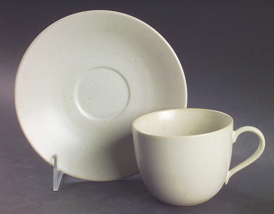 Linen (Round, Satin Smooth) Flat Cup & Saucer Set by Lindt-Stymeist-1