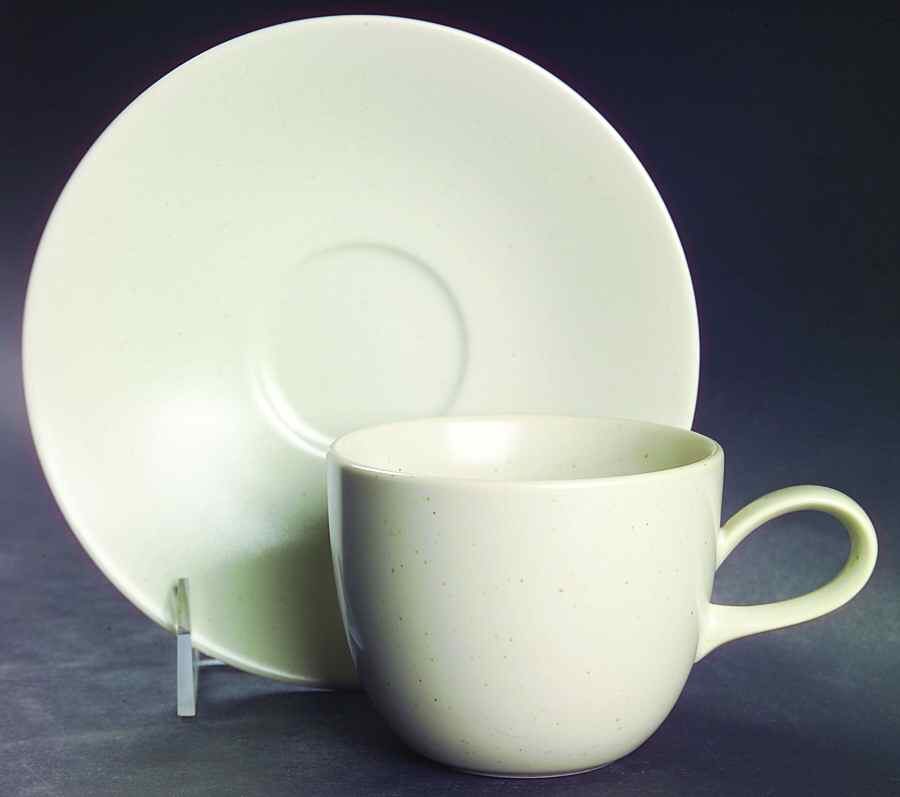 Linen (Round, Satin Smooth) Flat Cup & Saucer Set by Lindt-Stymeist-1