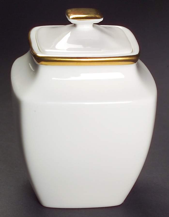 Eternal White Square Sugar Bowl & Lid by Lenox-1