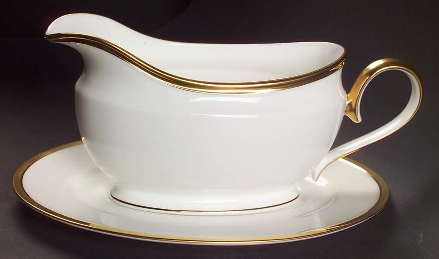 Eternal White Gravy Boat & Underplate by Lenox-1