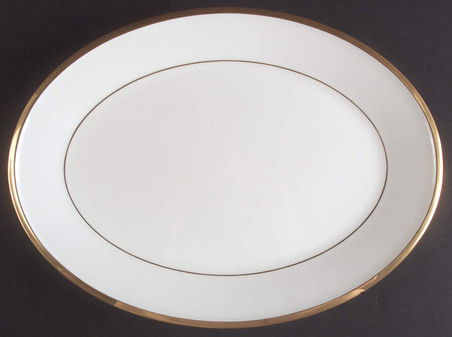 Eternal White 13" Oval Serving Platter by Lenox-1