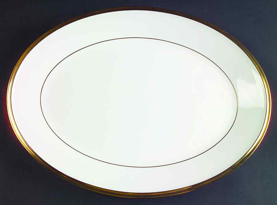 Eternal White 13" Oval Serving Platter by Lenox-1