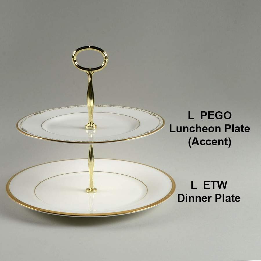 Eternal White Mixed/Match 2 Tier Serving Tray by Lenox-1