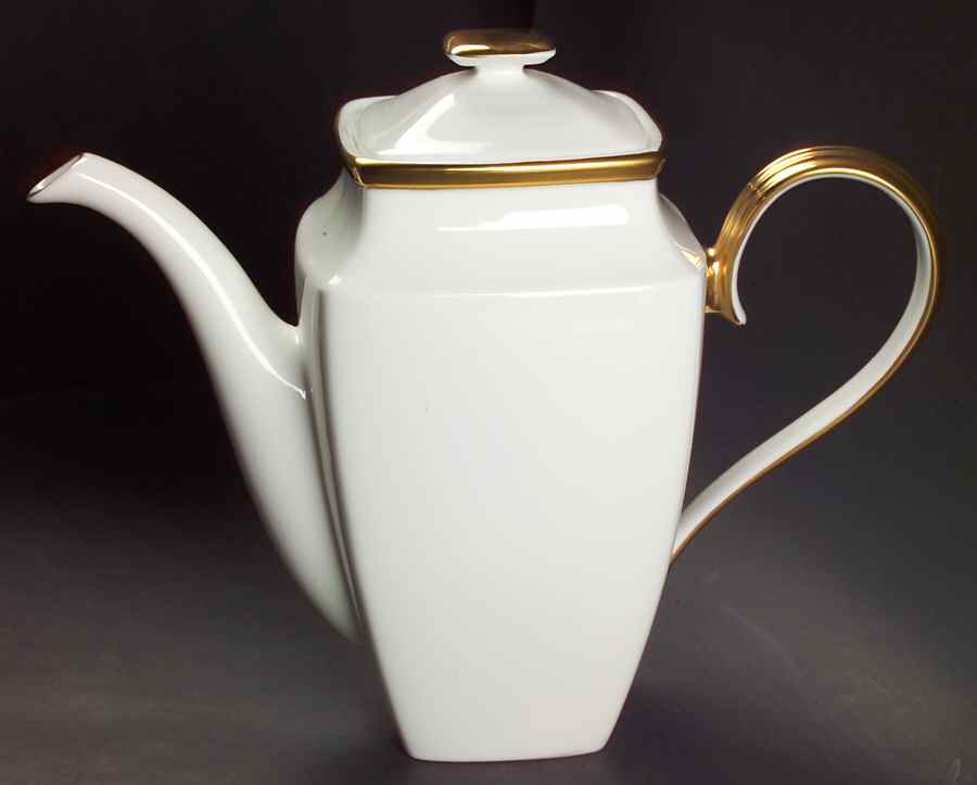 Eternal White Square Coffee Pot & Lid by Lenox-1
