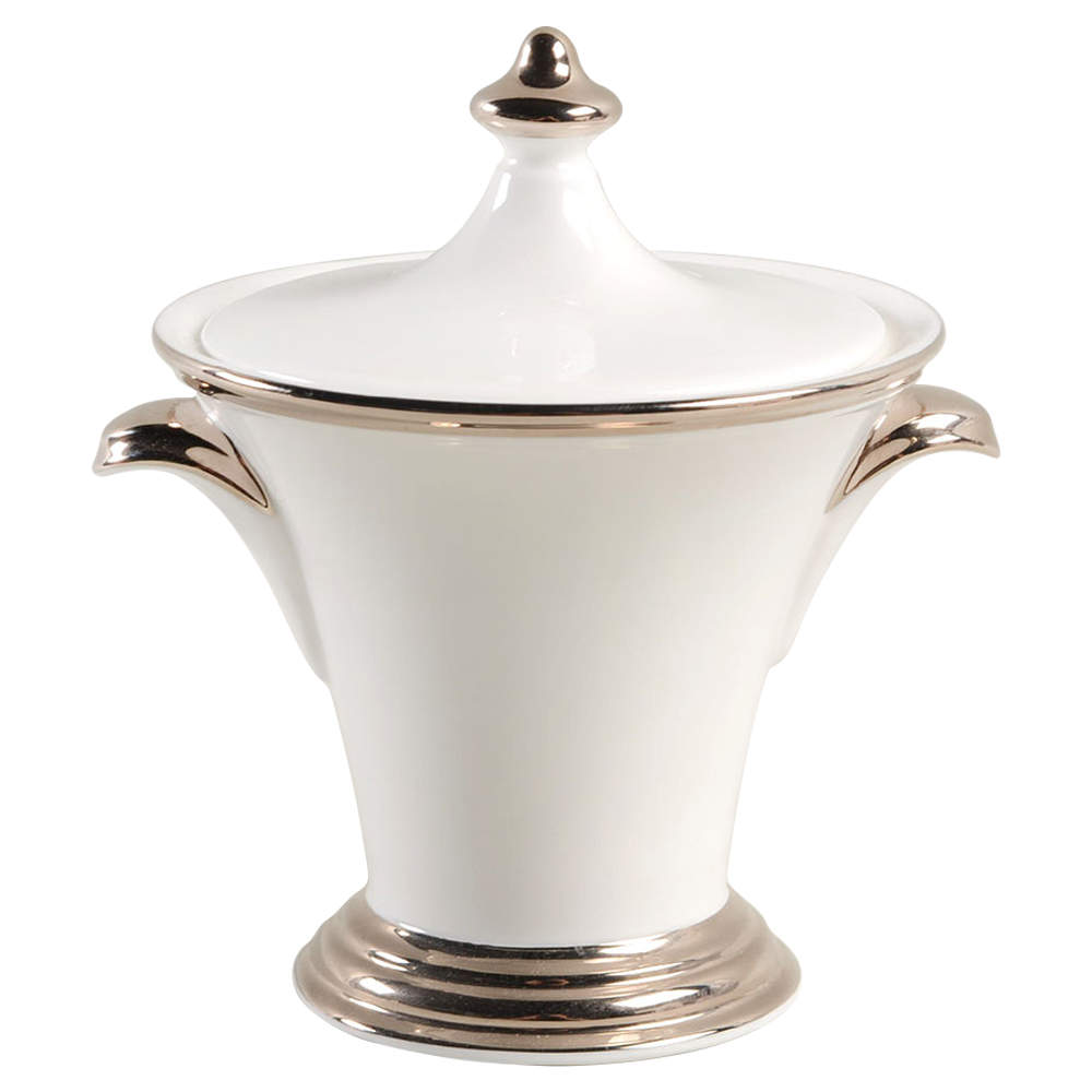 Solitaire White Sugar Bowl & Lid by Lenox-1
