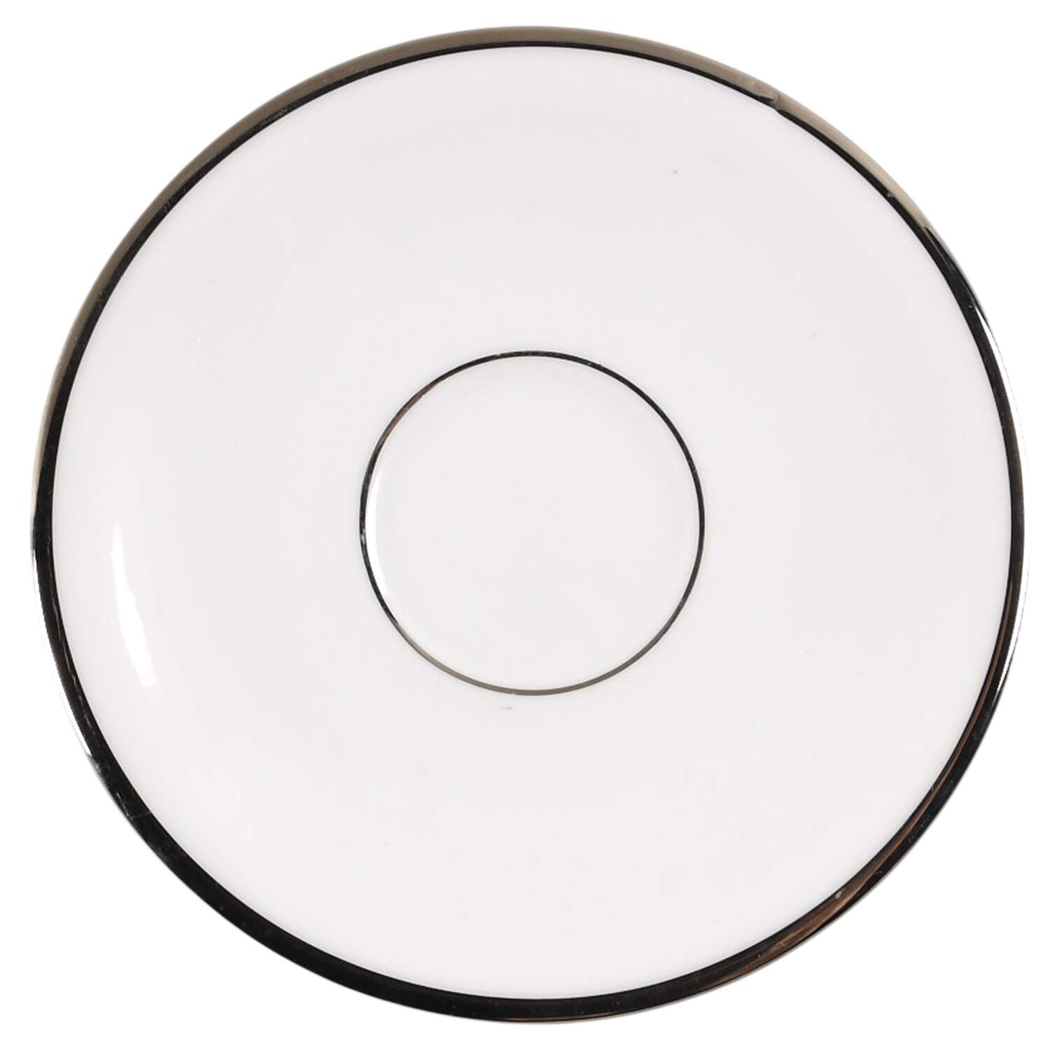 Solitaire White Saucer for Flat Demitasse Cup by Lenox-1