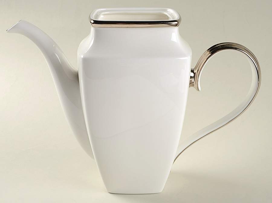 Solitaire White Square Coffee Pot No Lid by Lenox-1
