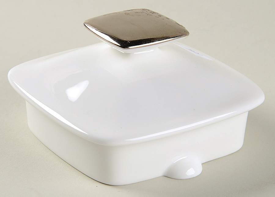 Solitaire White Lid for Square Coffee Pot by Lenox-1