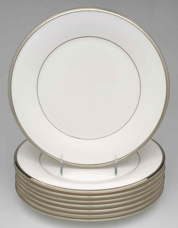 Solitaire White Dinner Plate - Set of 8 by Lenox-1