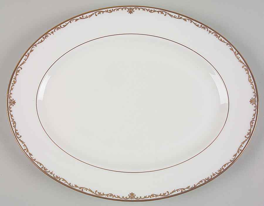 Coronet Gold 13" Oval Serving Platter by Lenox-1