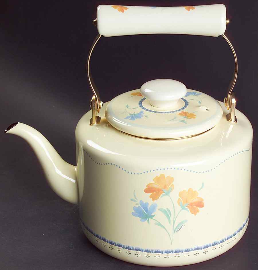 Provencal Garden Metal Kettle & Lid by Lenox-1