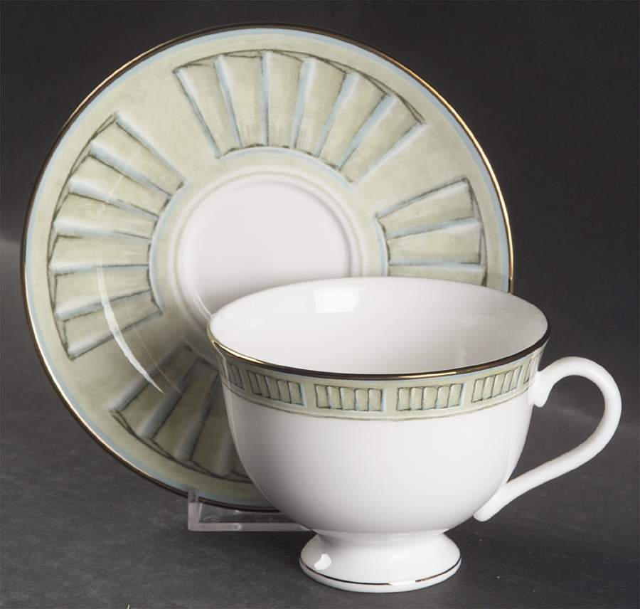 Colonial Shutter Footed Cup & Saucer Set by Lenox-1