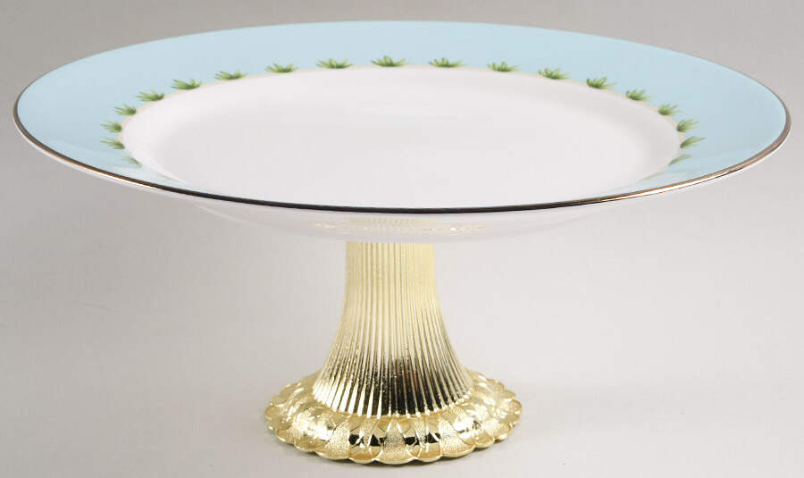 Colonial Tradewind Cake Stand with 4"-5" Metal Pedestal  Hc by Lenox-1