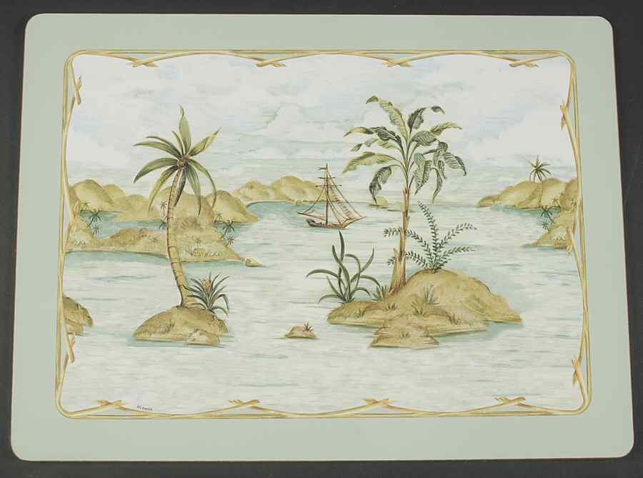 British Colonial Scenic (Accessories) Corkboard Placemat by Lenox-1