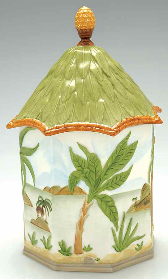 British Colonial Scenic (Accessories) Large Figural Canister & Lid by Lenox-1