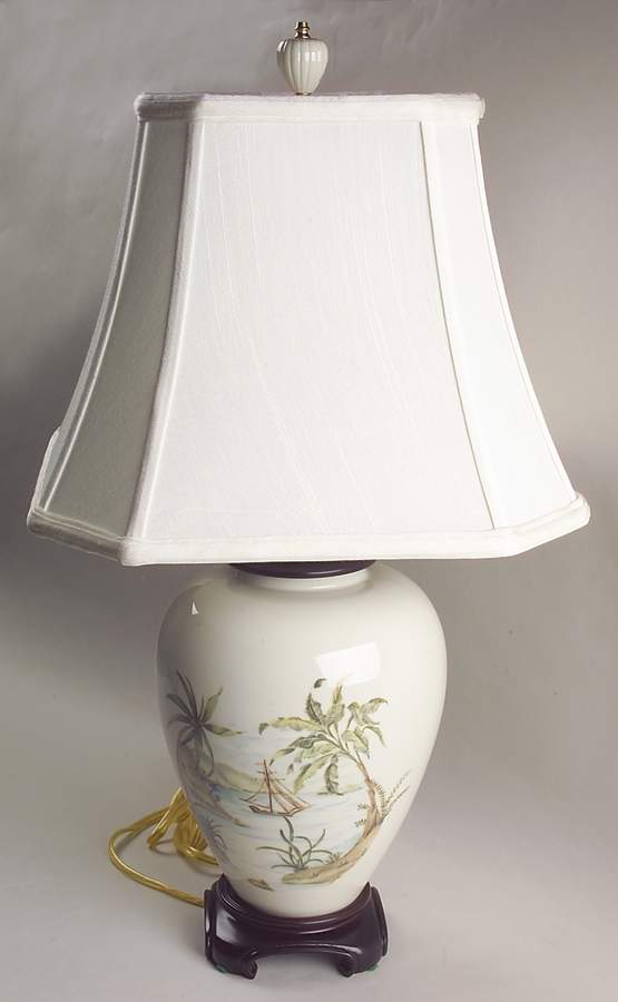 British Colonial Scenic (Accessories) 22" Electric Lamp & Shade by Lenox-1