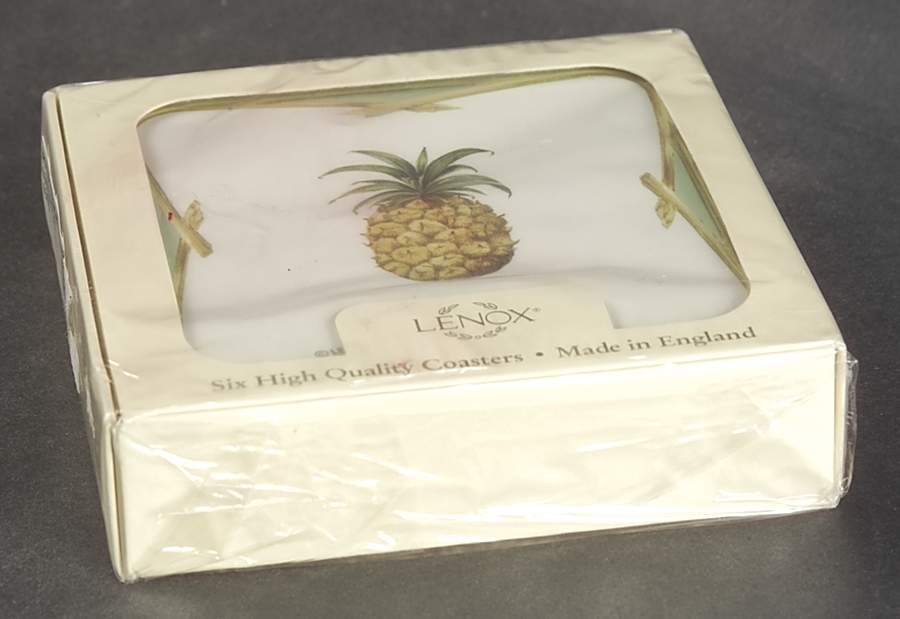 British Colonial Scenic (Accessories) Square Corkback Coaster - Set of 6 by Lenox-1