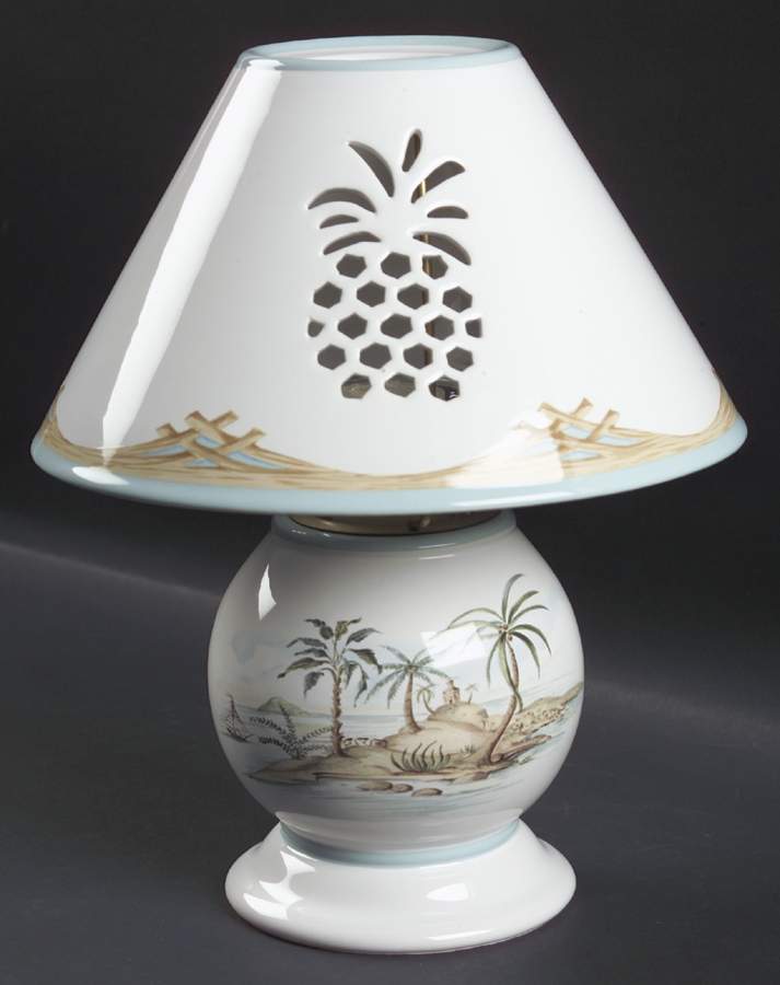 British Colonial Scenic (Accessories) Candle Lamp & Shade by Lenox-1