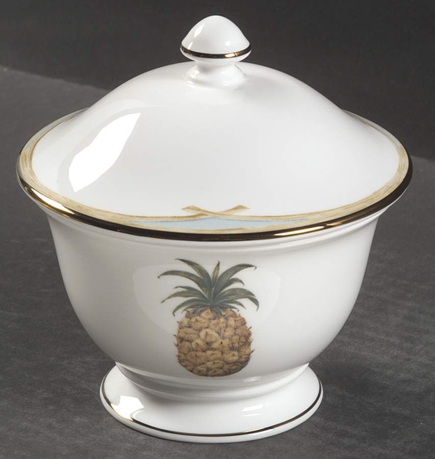 British Colonial Scenic (Accessories) Sugar Bowl & Lid by Lenox-1