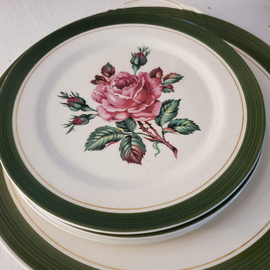 Meadow Rose Salad Plate by Limoges-American-1