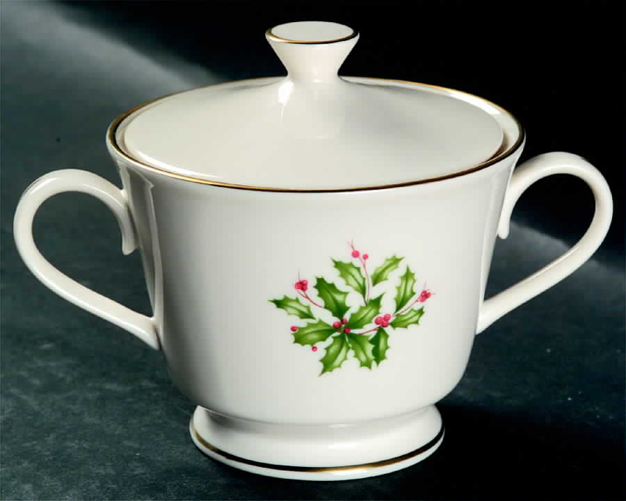 Holiday (Dimension) Sugar Bowl & Lid by Lenox-1
