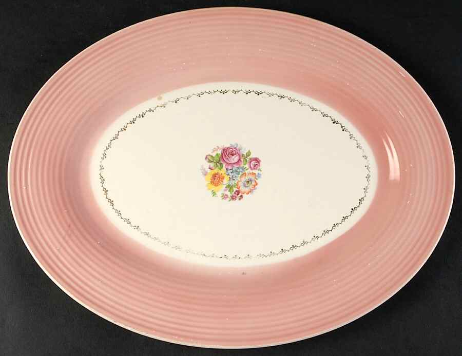 The Candle Glow 13" Oval Serving Platter by Limoges-American-1