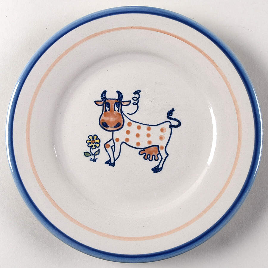 Polka Dot Cow Salad Plate by Louisville-1