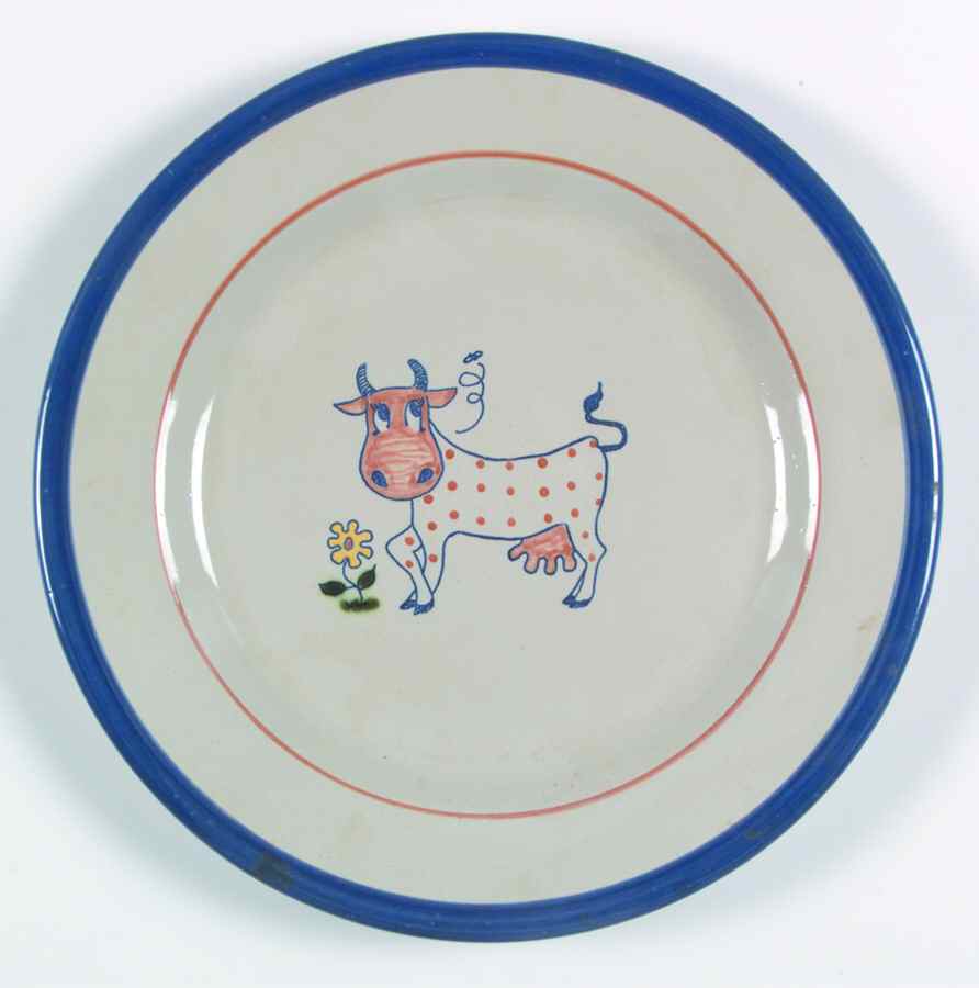 Polka Dot Cow Dinner Plate by Louisville-1
