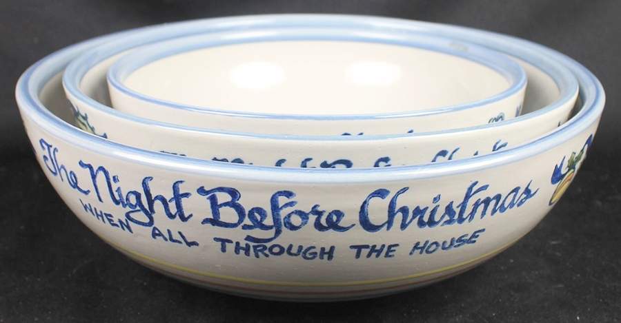 The Night Before Christmas 11" Nesting Bowl by Louisville-1