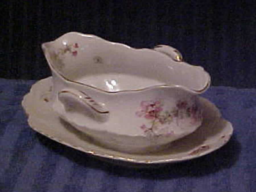 1803 Gravy Boat with Attached Underplate by Lazarus Straus & Sons-1