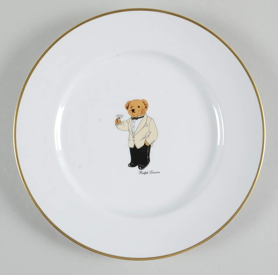 Martini Bear Salad/Dessert Plate by Ralph Lauren China-1