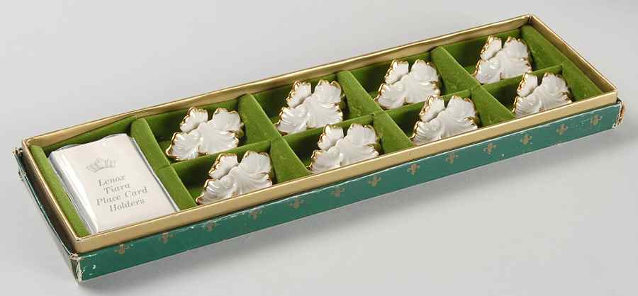 Tiara Collection Set of 8 Placard/Place Card Holder & Cards by Lenox-1