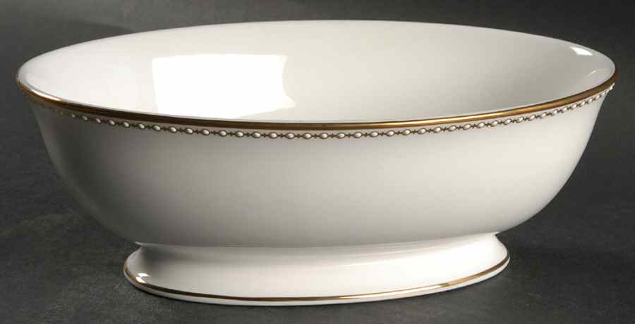 Pearl Gold 9" Oval Vegetable Bowl by Lenox-1