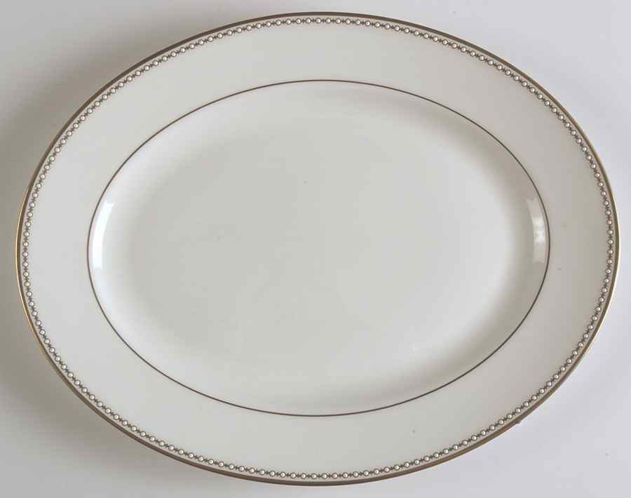 Pearl Gold 13" Oval Serving Platter by Lenox-1