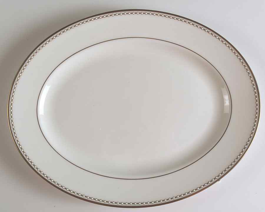 Pearl Gold 13" Oval Serving Platter by Lenox-1