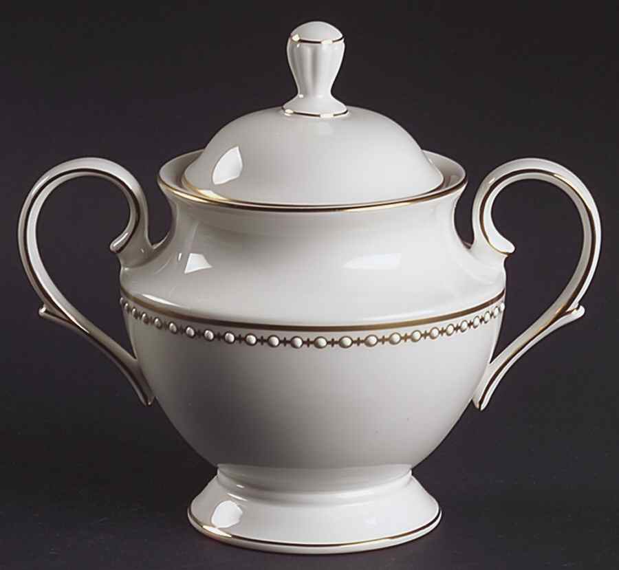Pearl Gold Sugar Bowl & Lid by Lenox-1