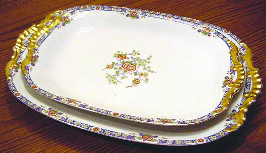 LIM192 12" Oval Serving Platter by Limoges-French-1