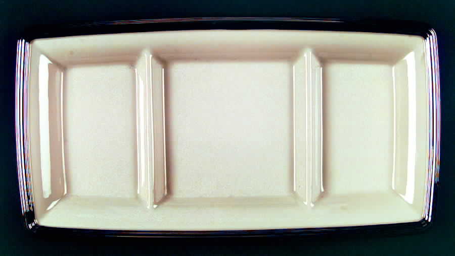 Solitaire Nouveau 3 Part Rectangular Divided Server by Lenox-1