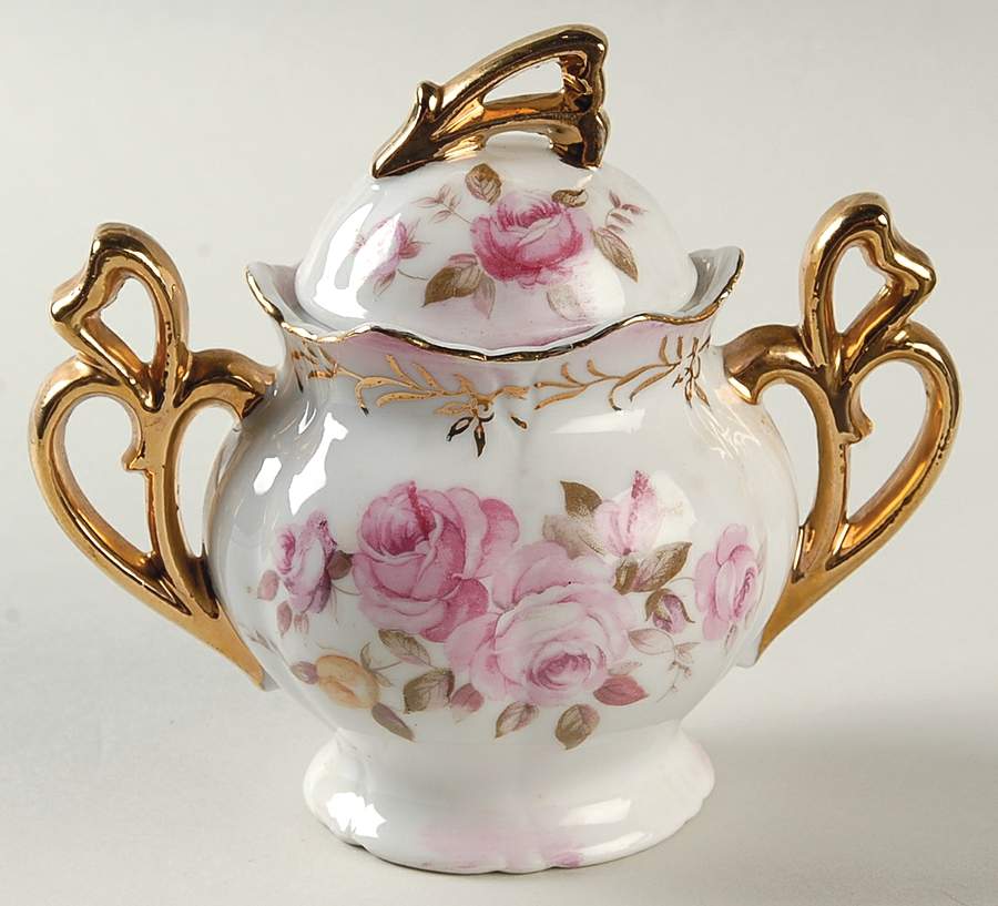 LEF48 Sugar Bowl & Lid by Lefton-1