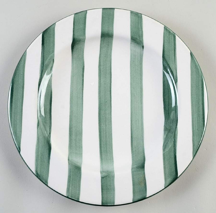 Apple Stripe Dinner Plate by Laurie Gates-1