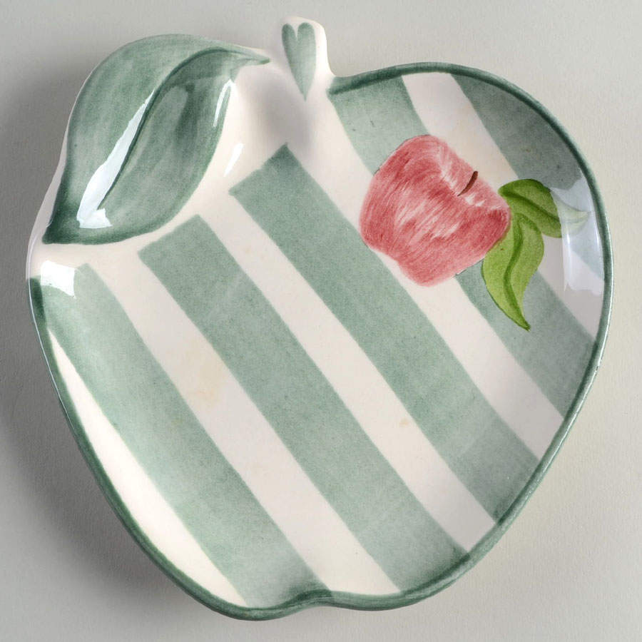 Apple Stripe Appetizer Plate by Laurie Gates-1