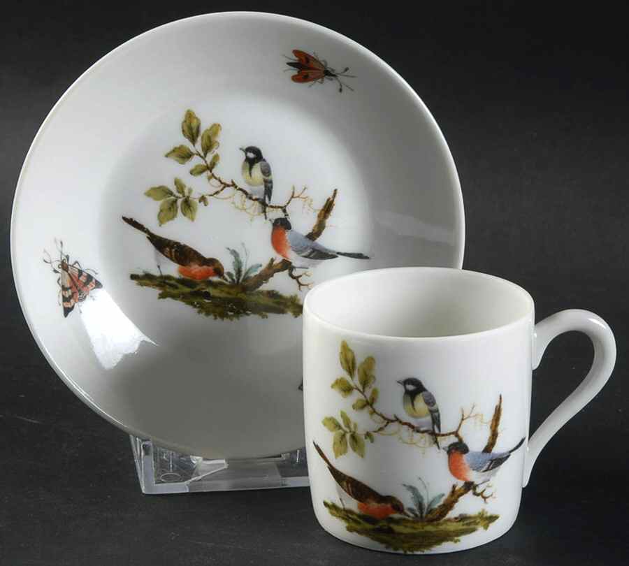 LIM200 Flat Demitasse Cup & Saucer Set by Limoges-French-1