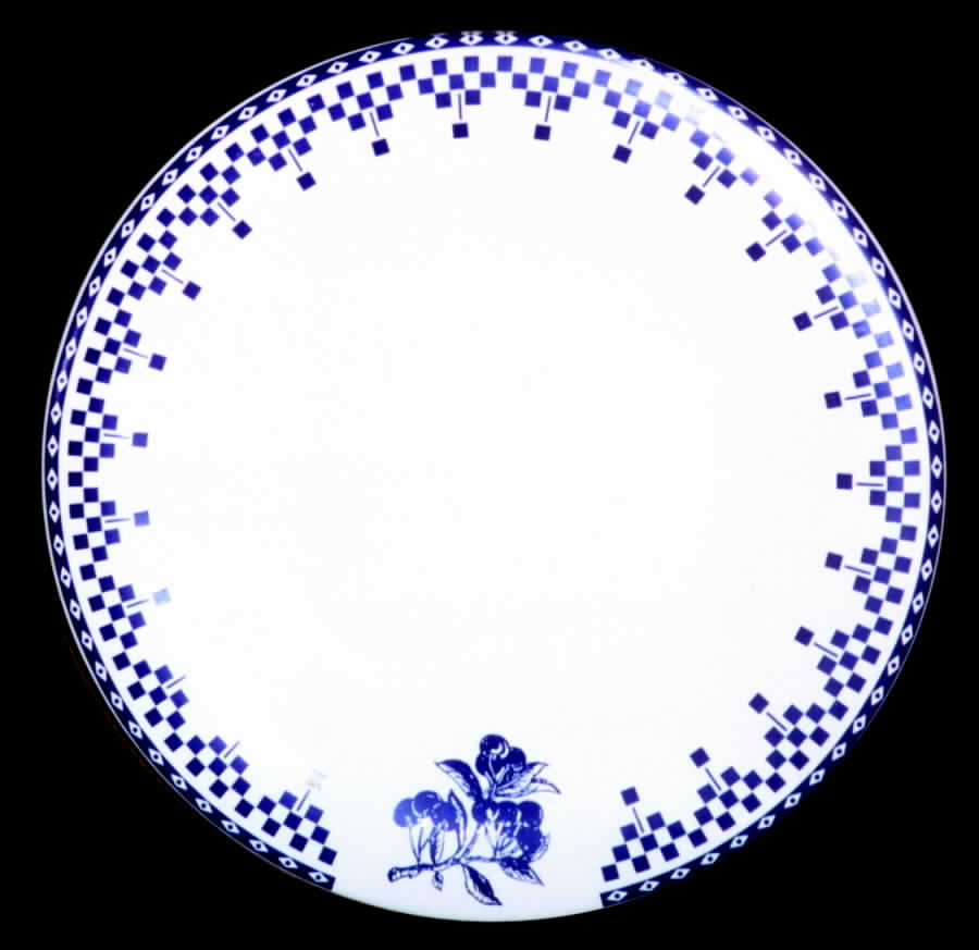 Damier Blue Dinner Plate by Le Comptoir-1