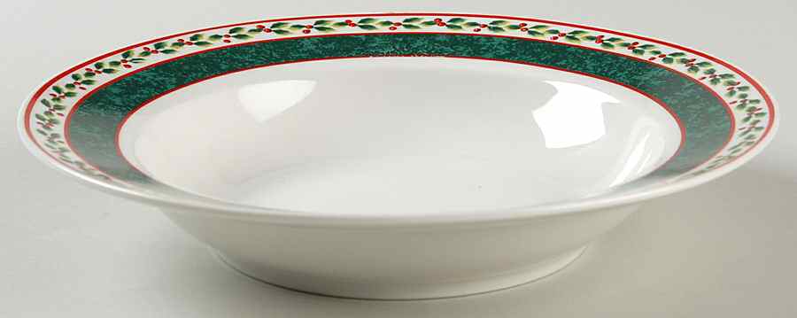 Christmastide Rim Soup Bowl by Lynn's China-1