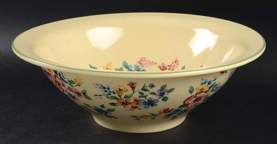 Spring Floral Footed Bowl by Longaberger-1