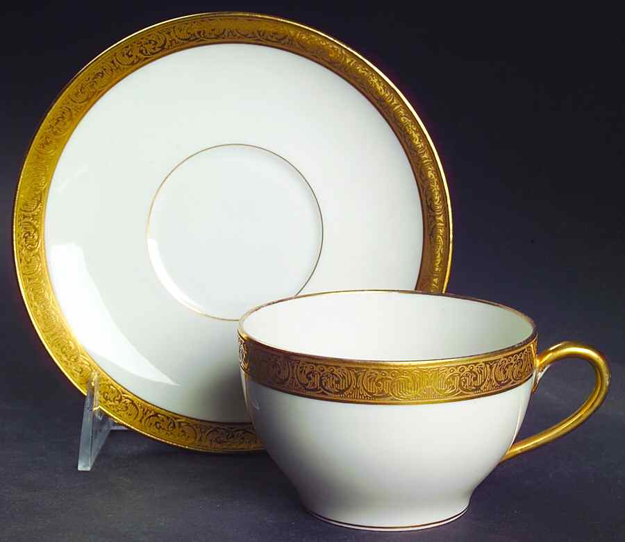 Leg50 Flat Cup & Saucer Set by F Legrand & Cie-1