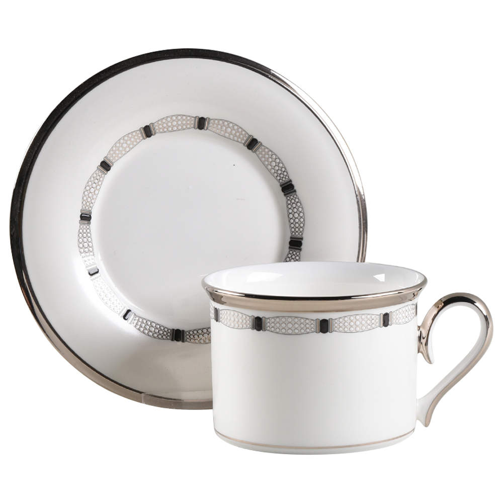 Soiree Flat Cup & Saucer Set by Lenox-1