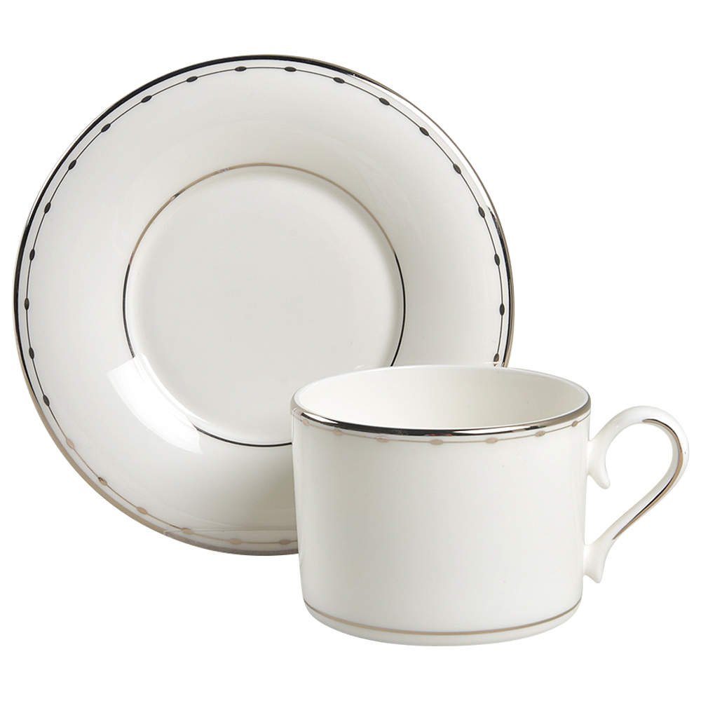 Grand Central Flat Cup & Saucer Set by Lenox-1